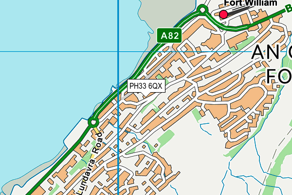 PH33 6QX map - OS VectorMap District (Ordnance Survey)