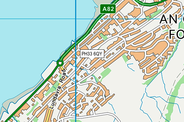 PH33 6QY map - OS VectorMap District (Ordnance Survey)