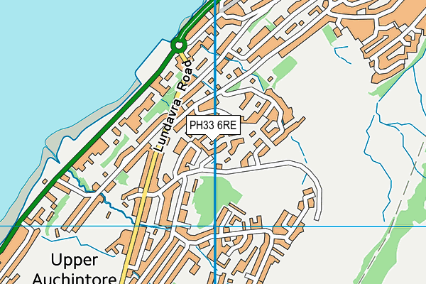 PH33 6RE map - OS VectorMap District (Ordnance Survey)