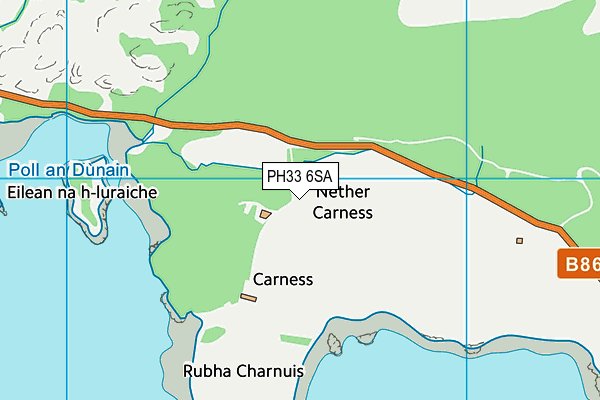 PH33 6SA map - OS VectorMap District (Ordnance Survey)