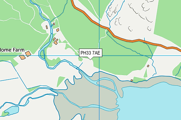PH33 7AE map - OS VectorMap District (Ordnance Survey)
