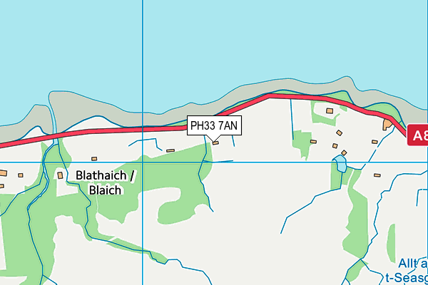 PH33 7AN map - OS VectorMap District (Ordnance Survey)