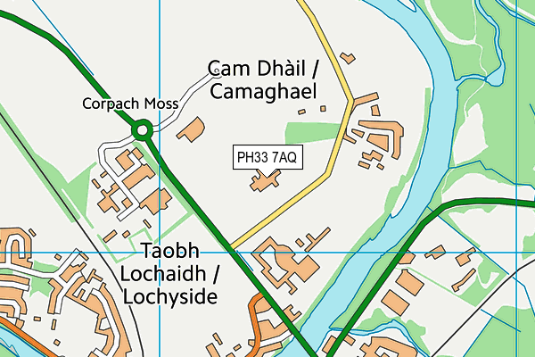 PH33 7AQ map - OS VectorMap District (Ordnance Survey)