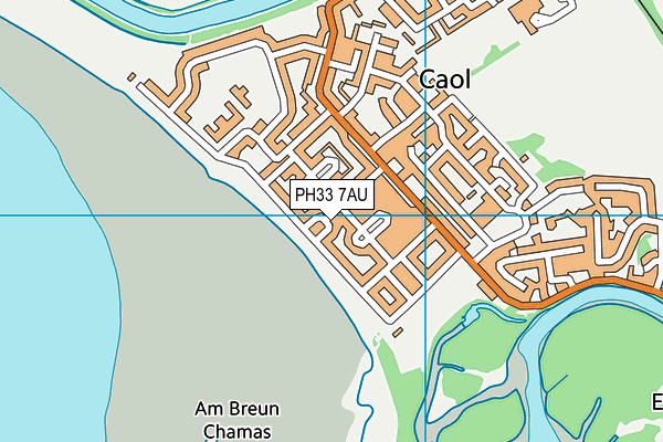 PH33 7AU map - OS VectorMap District (Ordnance Survey)
