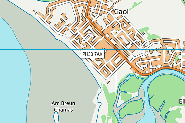 PH33 7AX map - OS VectorMap District (Ordnance Survey)