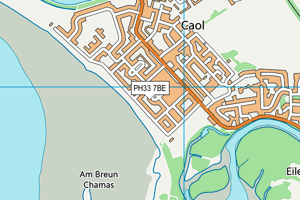PH33 7BE map - OS VectorMap District (Ordnance Survey)