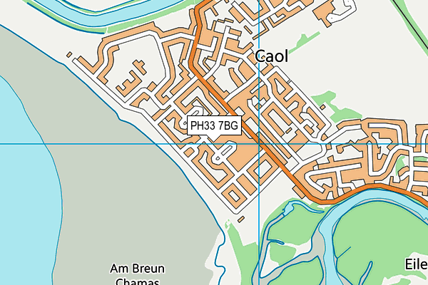 PH33 7BG map - OS VectorMap District (Ordnance Survey)