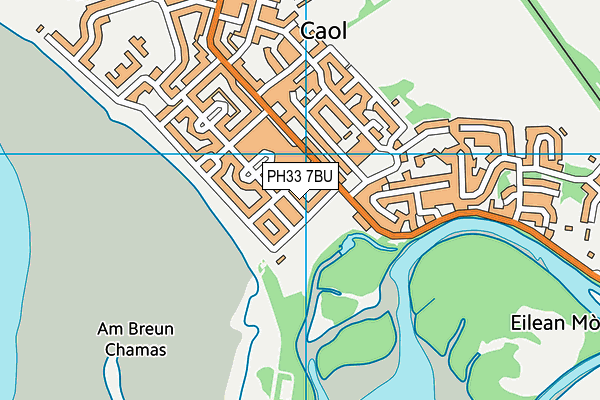 PH33 7BU map - OS VectorMap District (Ordnance Survey)
