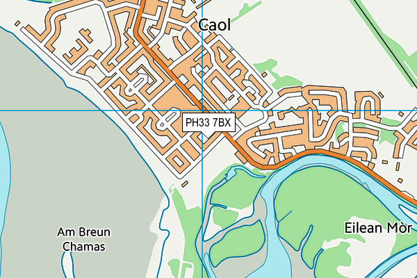 PH33 7BX map - OS VectorMap District (Ordnance Survey)