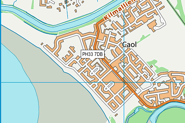 PH33 7DB map - OS VectorMap District (Ordnance Survey)