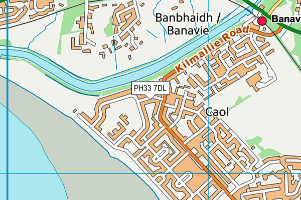 PH33 7DL map - OS VectorMap District (Ordnance Survey)