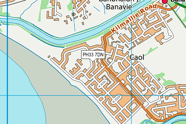 PH33 7DN map - OS VectorMap District (Ordnance Survey)