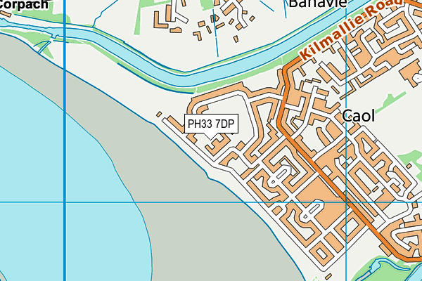 PH33 7DP map - OS VectorMap District (Ordnance Survey)