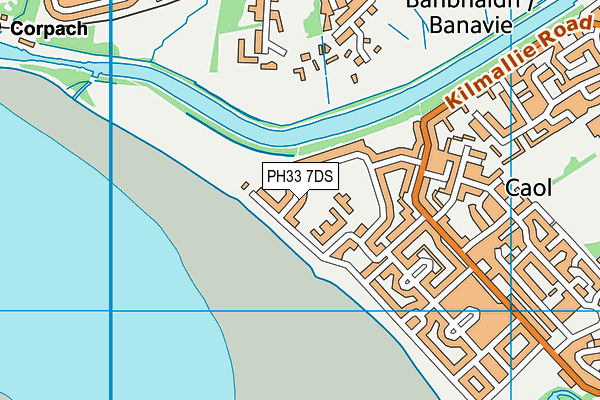 PH33 7DS map - OS VectorMap District (Ordnance Survey)