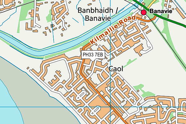 PH33 7EB map - OS VectorMap District (Ordnance Survey)