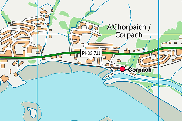 PH33 7JJ map - OS VectorMap District (Ordnance Survey)