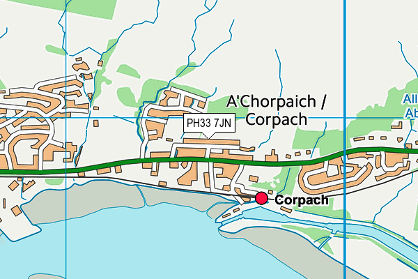PH33 7JN map - OS VectorMap District (Ordnance Survey)