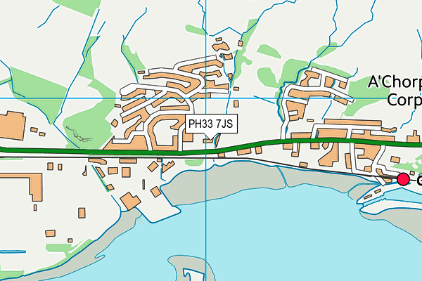PH33 7JS map - OS VectorMap District (Ordnance Survey)