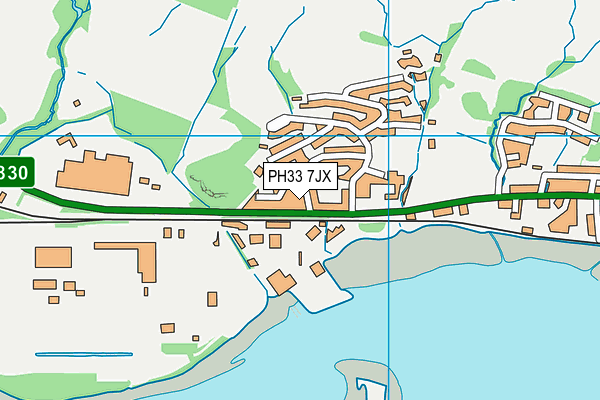 PH33 7JX map - OS VectorMap District (Ordnance Survey)