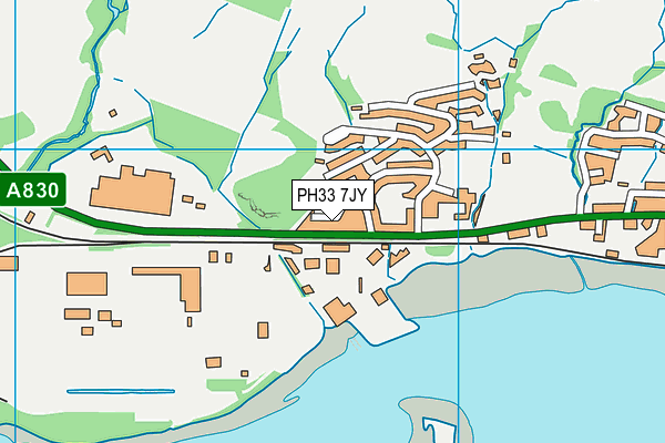 PH33 7JY map - OS VectorMap District (Ordnance Survey)