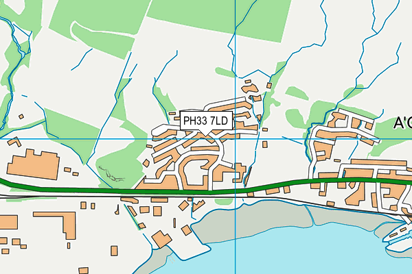 PH33 7LD map - OS VectorMap District (Ordnance Survey)