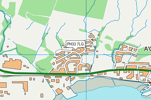 PH33 7LG map - OS VectorMap District (Ordnance Survey)