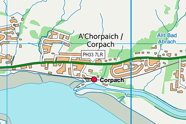 PH33 7LR map - OS VectorMap District (Ordnance Survey)