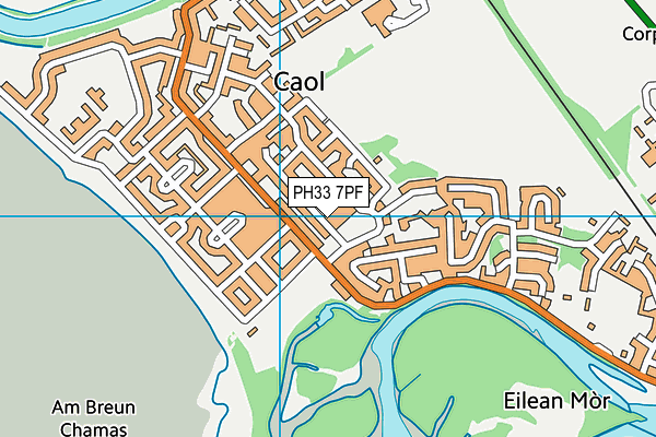 PH33 7PF map - OS VectorMap District (Ordnance Survey)