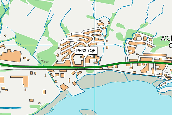 PH33 7QE map - OS VectorMap District (Ordnance Survey)