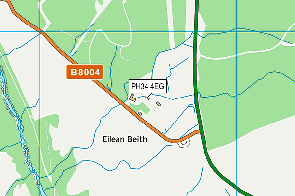 PH34 4EG map - OS VectorMap District (Ordnance Survey)