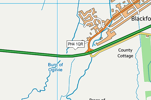 PH4 1QR map - OS VectorMap District (Ordnance Survey)