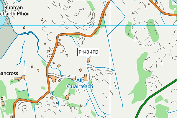 PH40 4PD map - OS VectorMap District (Ordnance Survey)