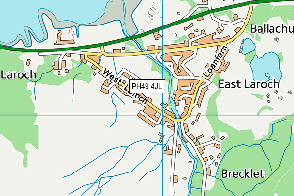 PH49 4JL map - OS VectorMap District (Ordnance Survey)