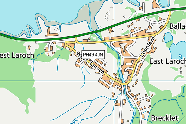 PH49 4JN map - OS VectorMap District (Ordnance Survey)