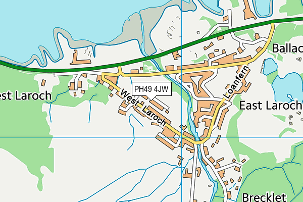 PH49 4JW map - OS VectorMap District (Ordnance Survey)