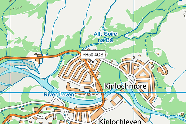 PH50 4QS map - OS VectorMap District (Ordnance Survey)