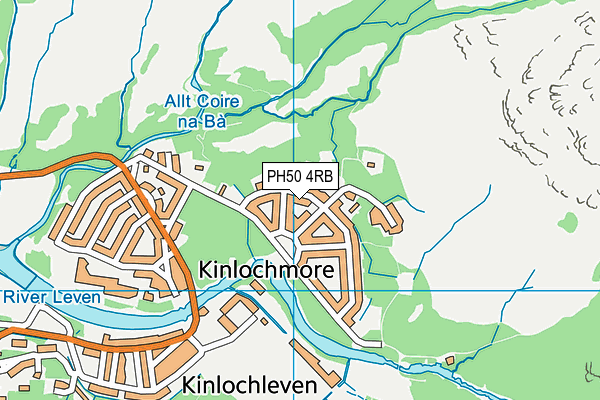 PH50 4RB map - OS VectorMap District (Ordnance Survey)