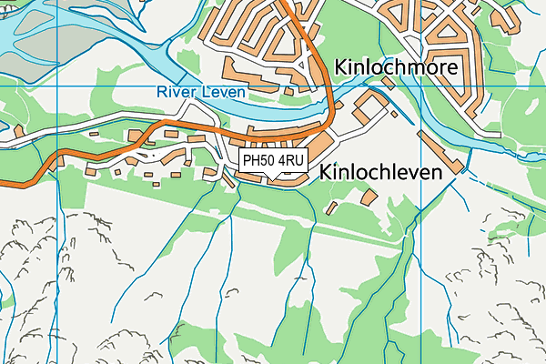 PH50 4RU map - OS VectorMap District (Ordnance Survey)