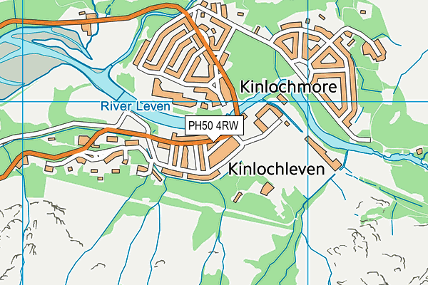 PH50 4RW map - OS VectorMap District (Ordnance Survey)