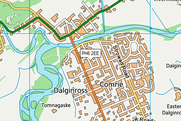 PH6 2EE map - OS VectorMap District (Ordnance Survey)