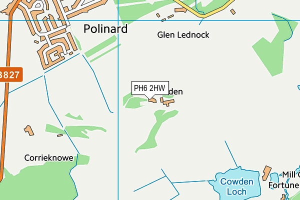 PH6 2HW map - OS VectorMap District (Ordnance Survey)