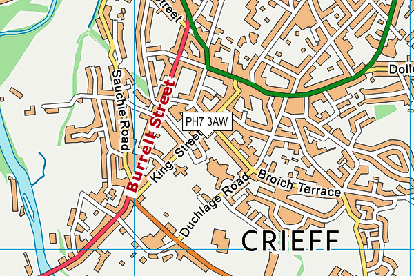 PH7 3AW map - OS VectorMap District (Ordnance Survey)