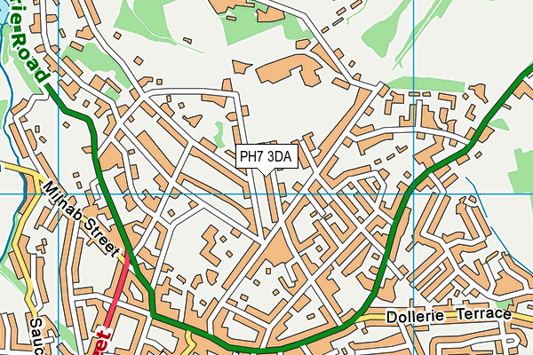 PH7 3DA map - OS VectorMap District (Ordnance Survey)
