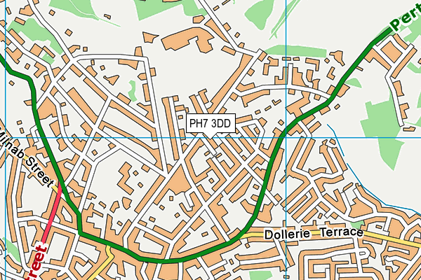 PH7 3DD map - OS VectorMap District (Ordnance Survey)