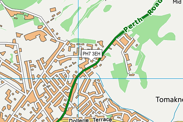 PH7 3EH map - OS VectorMap District (Ordnance Survey)