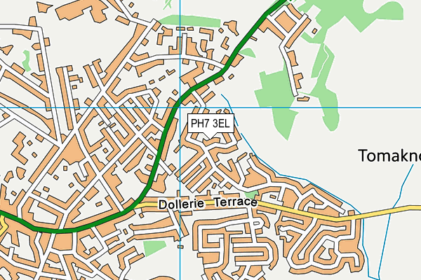PH7 3EL map - OS VectorMap District (Ordnance Survey)