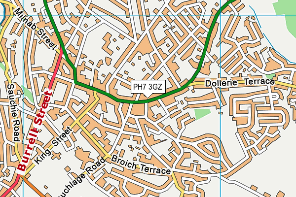 PH7 3GZ map - OS VectorMap District (Ordnance Survey)
