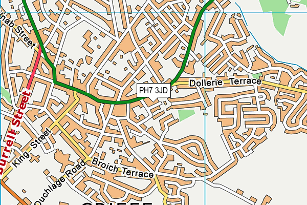 PH7 3JD map - OS VectorMap District (Ordnance Survey)