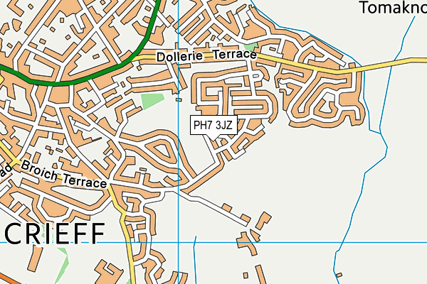 PH7 3JZ map - OS VectorMap District (Ordnance Survey)