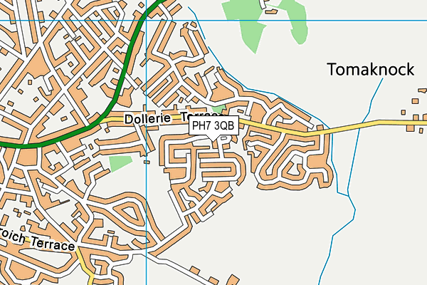 PH7 3QB map - OS VectorMap District (Ordnance Survey)
